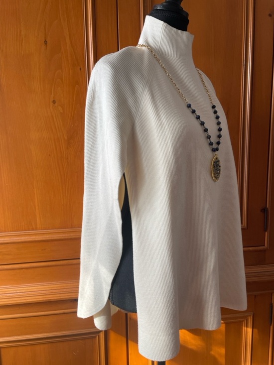 & Other Stories high neck knit sweater w/ cape back and sleeves in white Size M - Picture 6 of 16